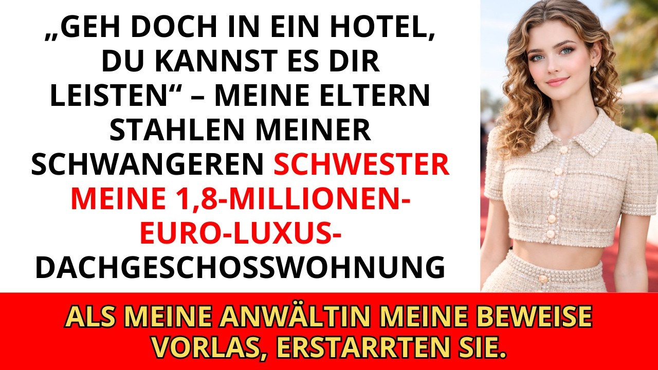 Meine Eltern stahlen meiner Schwester meine 1,8-Millionen-Euro-Luxus-Dachgeschosswohnung — Als de...