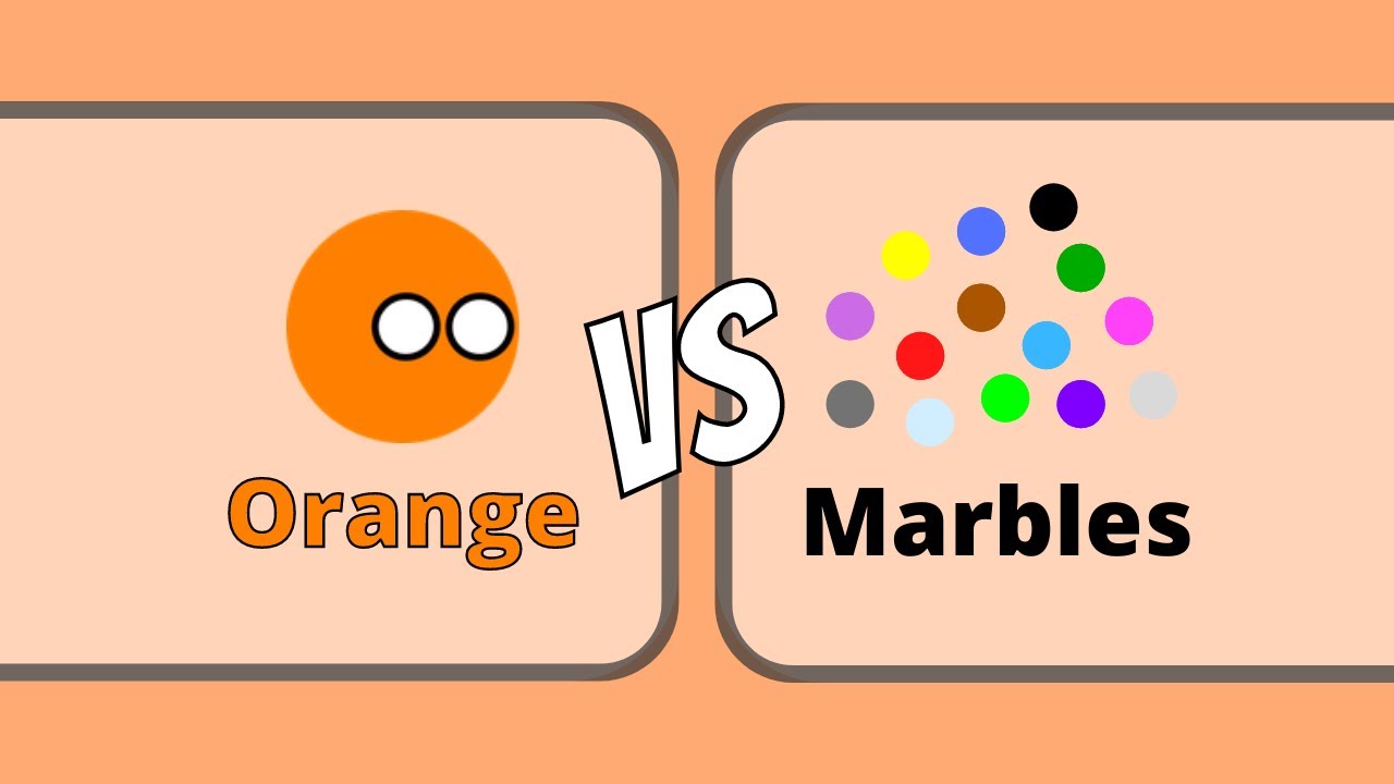Orange vs Marbles | Orange Day Marble Race!