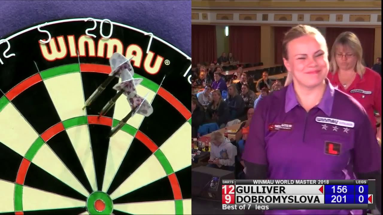 Dobromyslova v Gulliver Darts Ladies World Masters 2018 — четвертьфинал