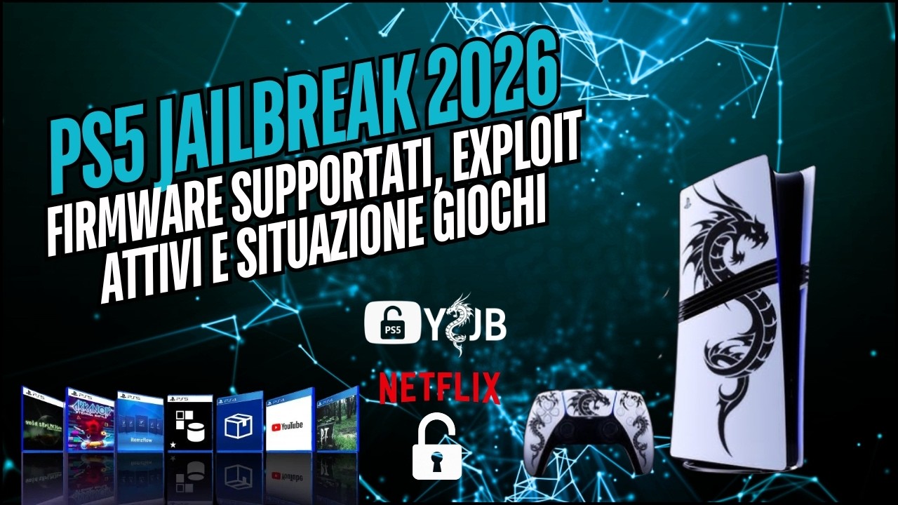 PS5 Jailbreak 2026: Firmware Supportati, Exploit Attivi e Situazione Giochi