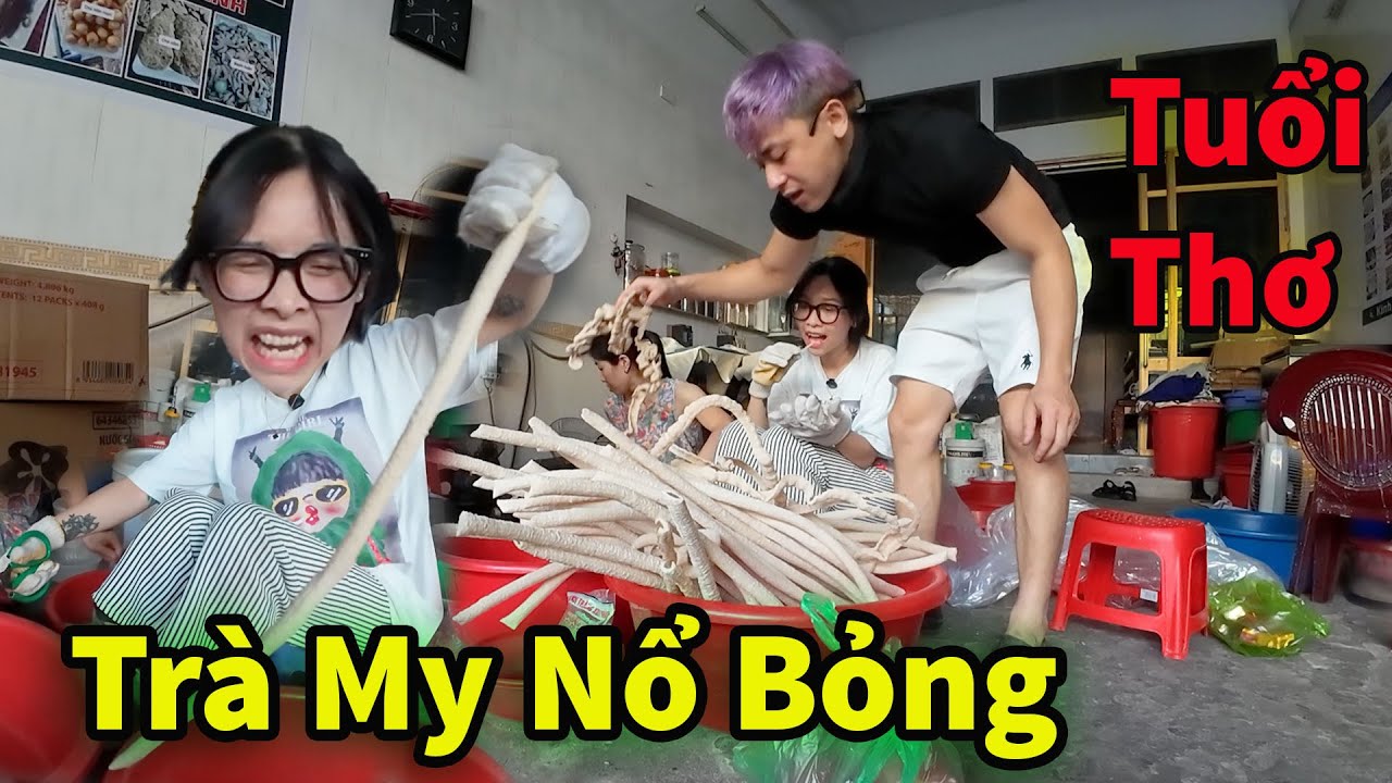 Trà My Lần Đầu Được Hậu Cáo Đưa Đi Nổ Bỏng Món Ăn Tuổi Thơ