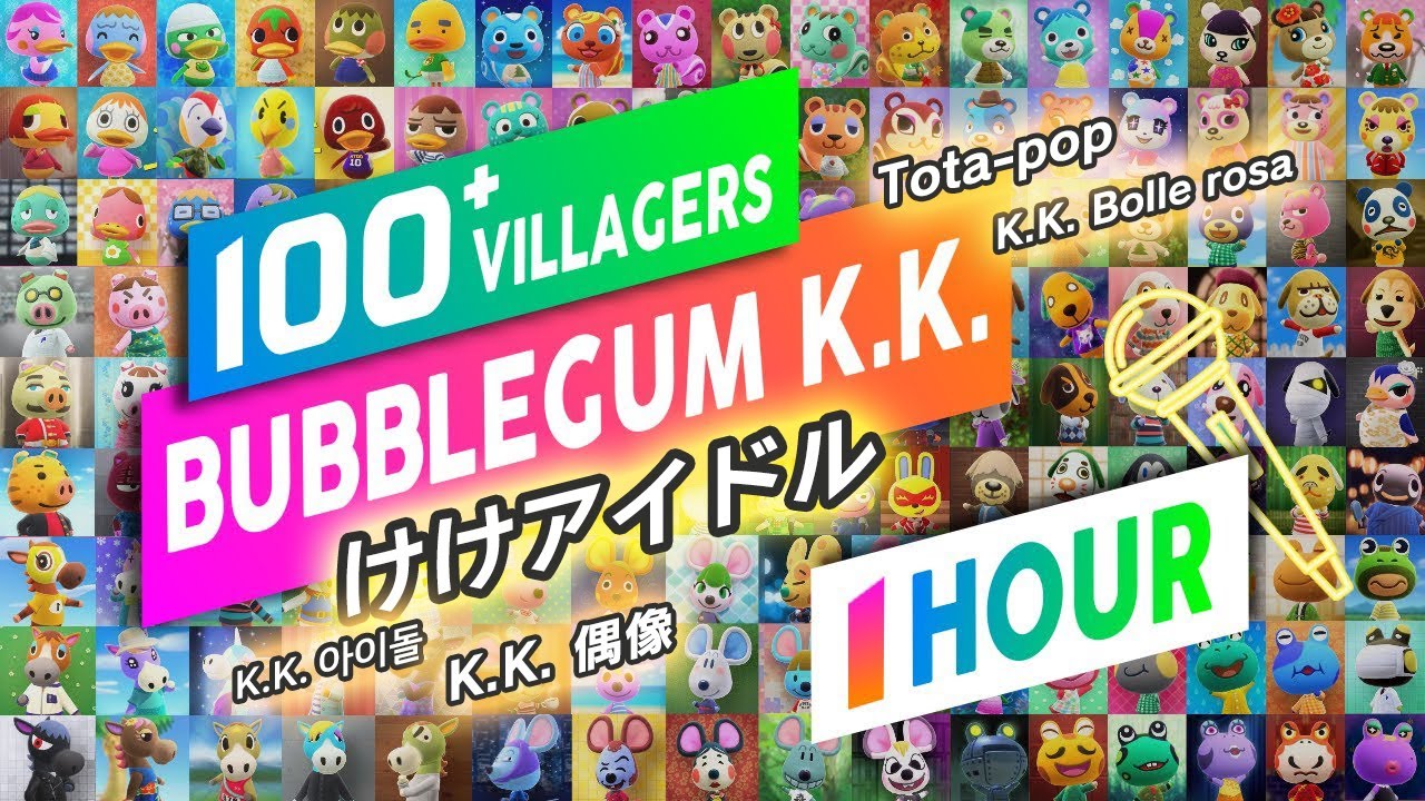 100+ Villagers Singing Bubblegum KK for 1 Hour