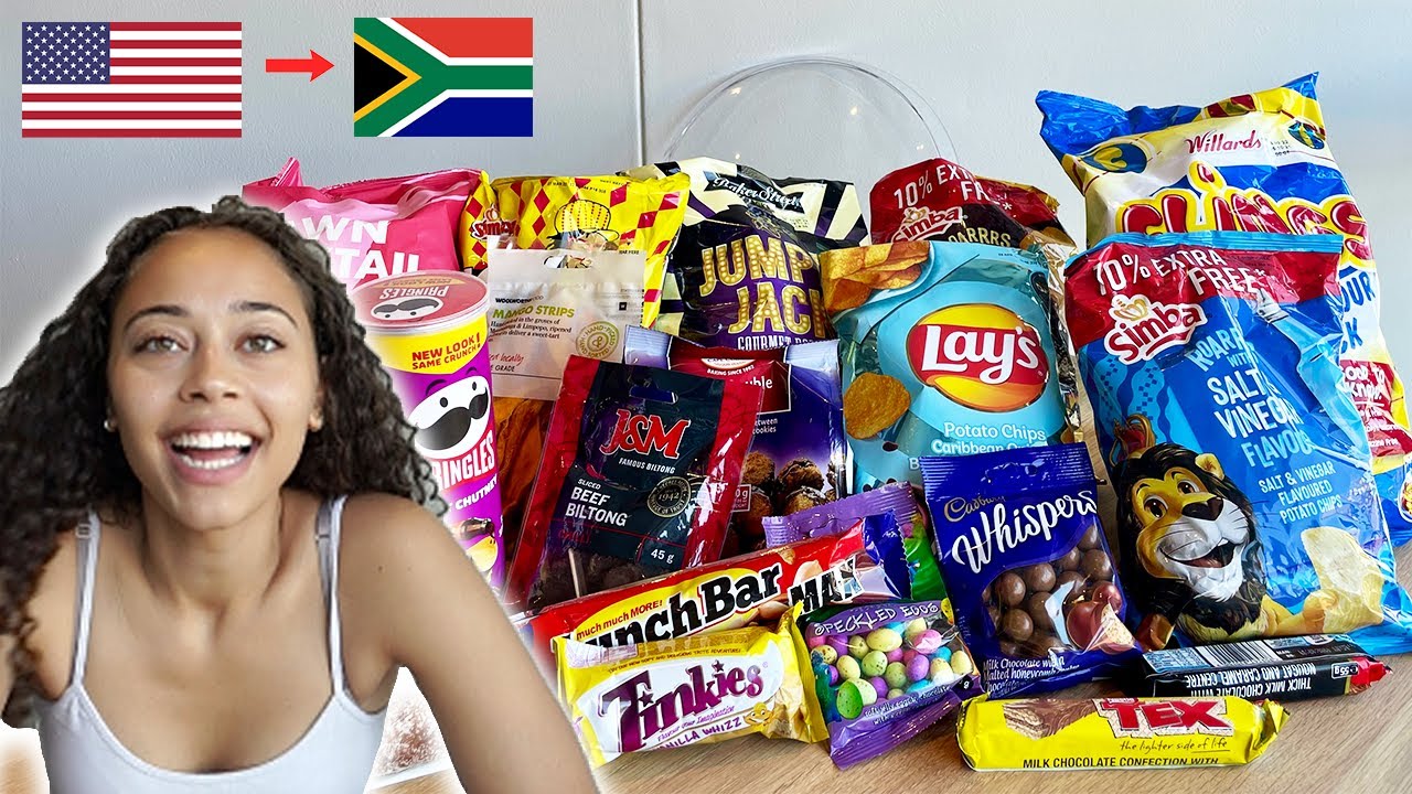 AMERICAN TRIES SOUTH AFRICAN SNACKS!!!