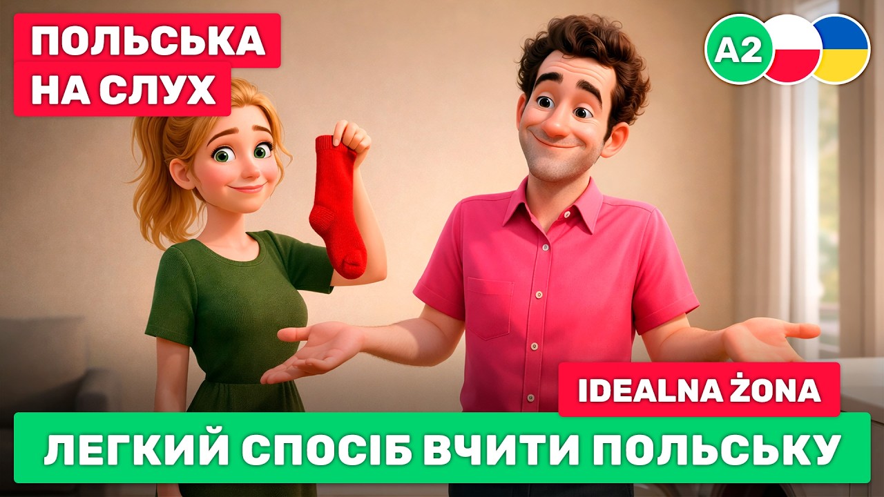 Вивчай польську ЛЕГКО і ВЕСЕЛО // Слухаємо просту розповідь для початківців // 💕 Idealna żona (A2)