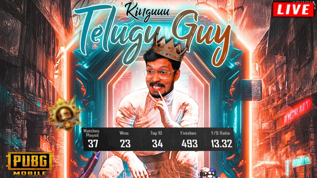 🔴13k/d Conqueror Live Rank Push with Maawa Squad🔥 - PUBG Mobile Live Telugu