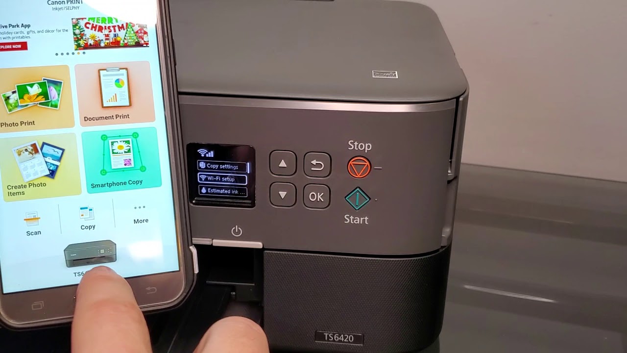 Wireless Setup Canon TS6420 Printer to Smartphone App or Computer TR7020 TS5320 TS6320 Connect WiFi