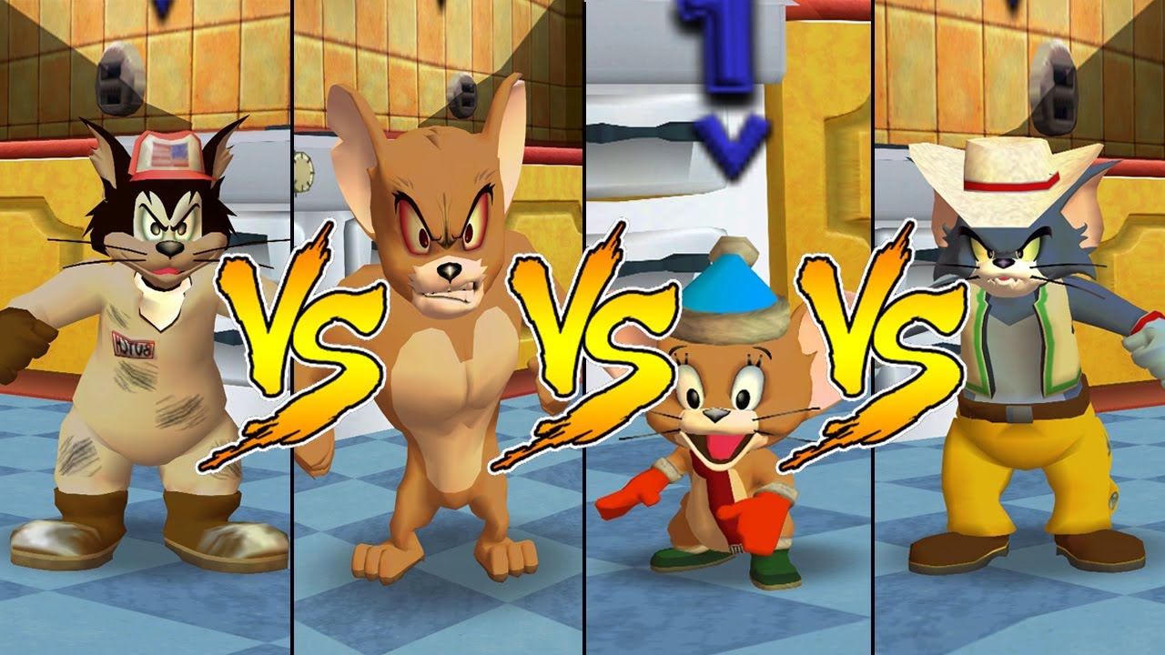 Tom and Jerry in War of the Whiskers HD Tom Vs Jerry Vs Monster Jerry Vs Butch (Master Difficulty)