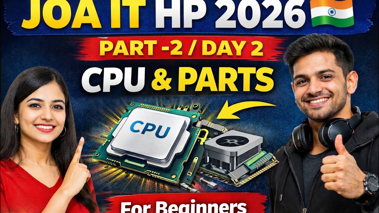CPU Complete in 5 Minutes 🔥 ALU, CU, Registers | HP JOAIT IT 2026 Part 2 #joait #boost #hprca 