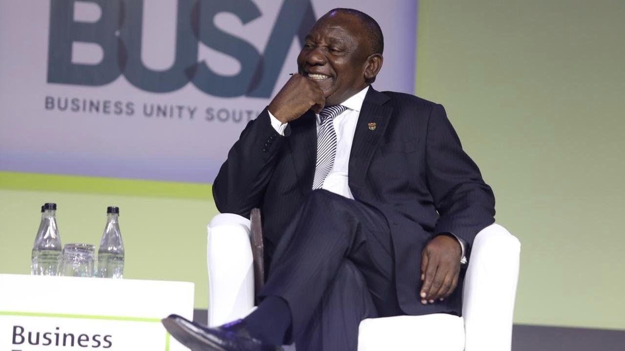 President Cyril Ramaphosa addresses the Annual General Meeting of Business Unity South Africa