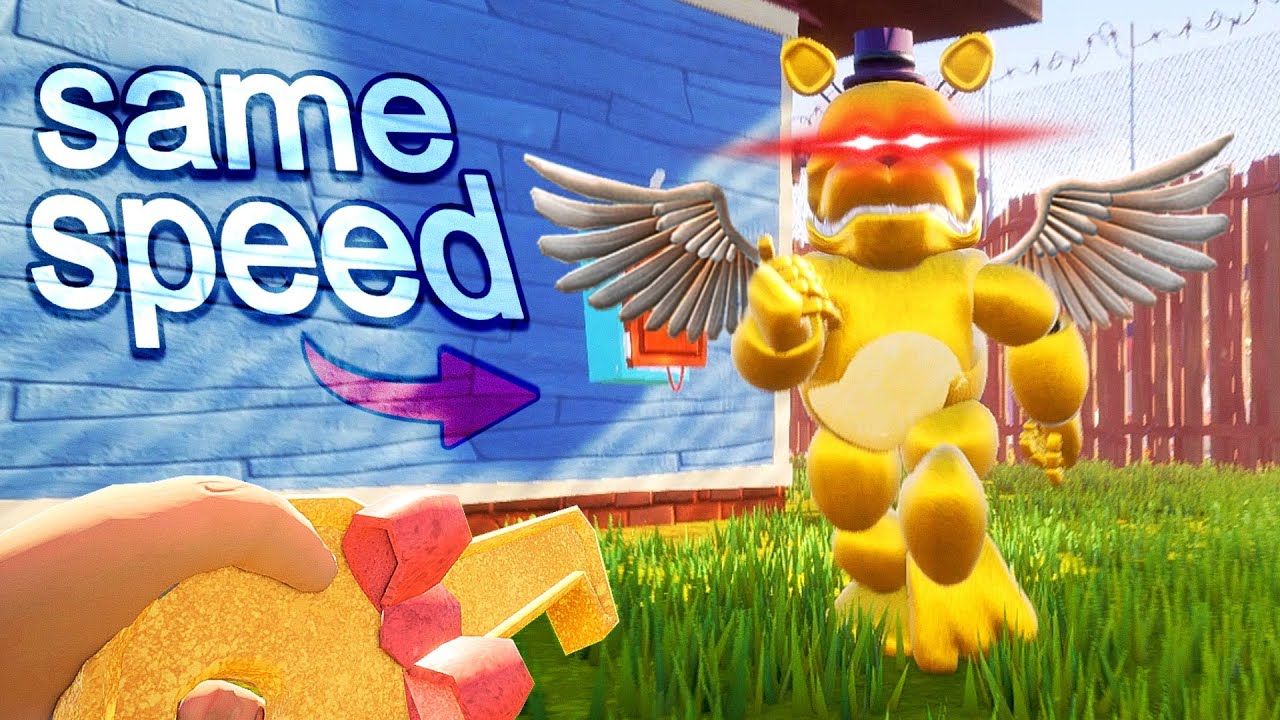 FNAF but I'm Suddenly as Fast as Flying Fredbear in Hello Neighbor 🙏