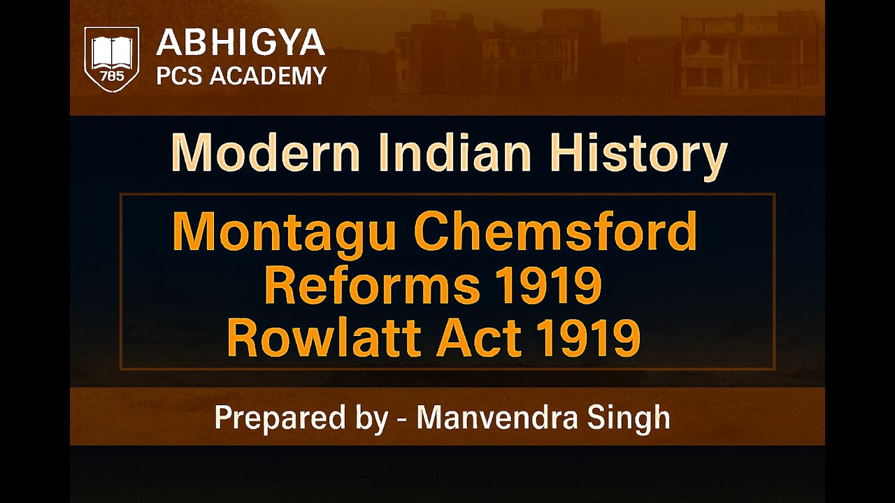 Modern Indian History || Montagu Chemsford Reform 1919 || Rowlatt Act 1919 || Gandhian Era