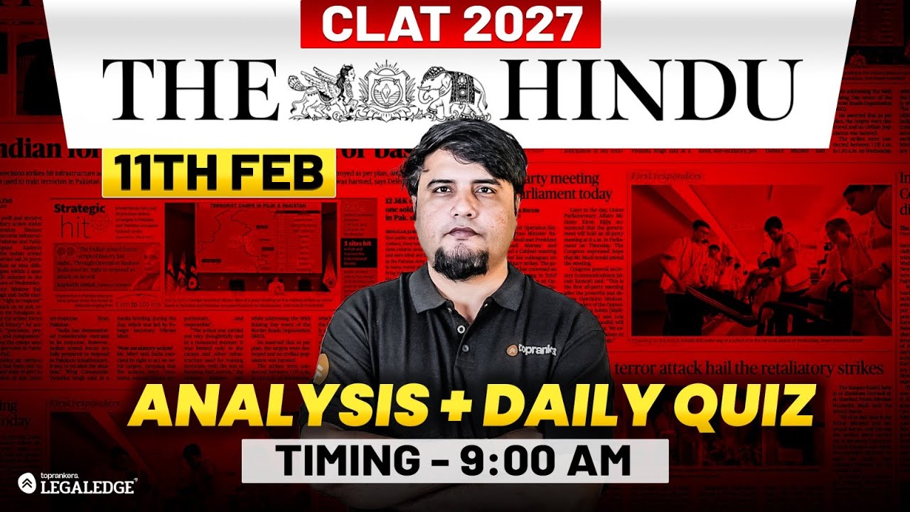 CLAT 2027 Preparation | The Hindu Analysis | Daily Current Affairs | Mayur Sir | LegalEdge