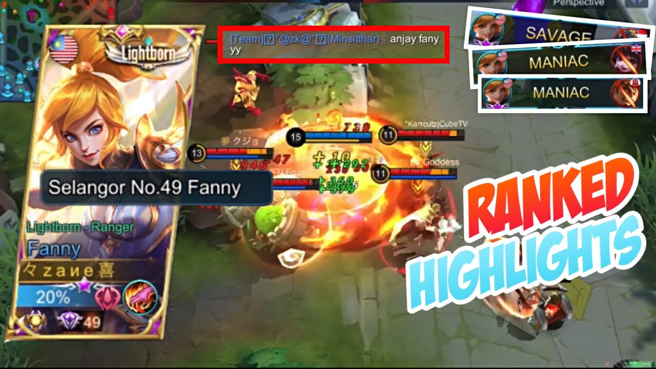 Fanny : Ranked Highlights | Part 1 | MOBILE LEGENDS BANG BANG