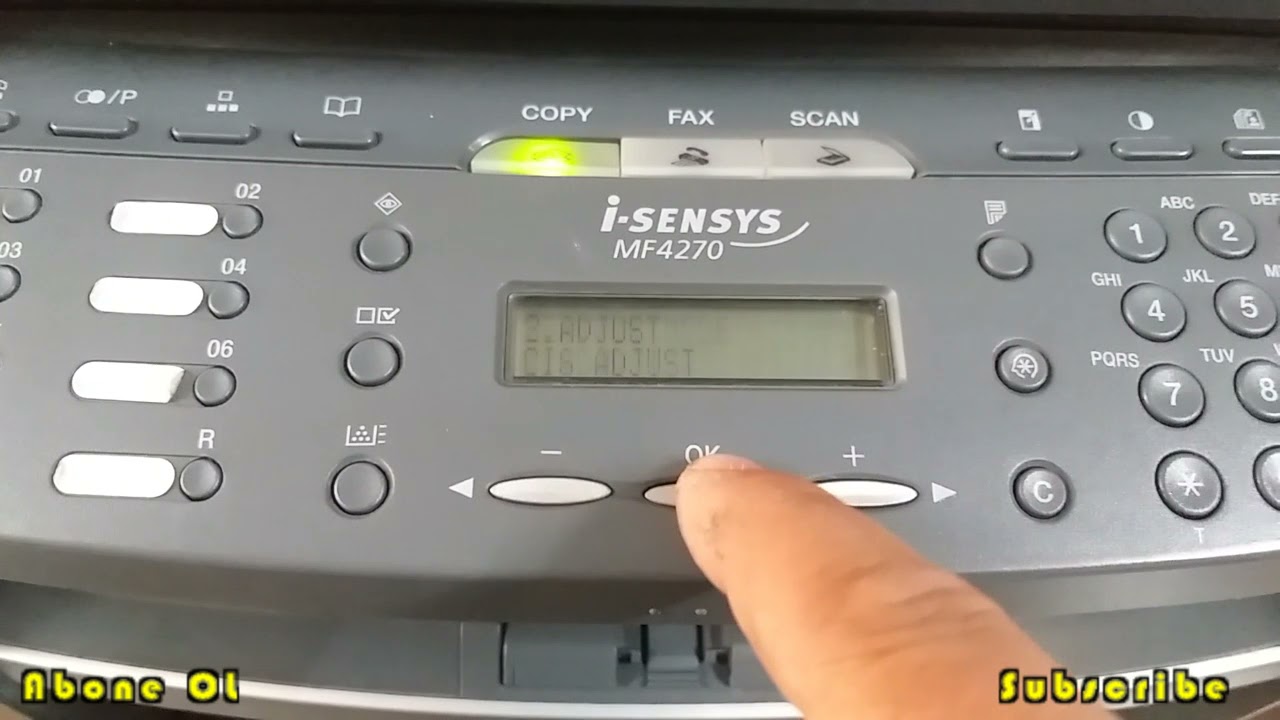 Canon İ-sensys MF-4270 Data Clear Reset / Resetleme