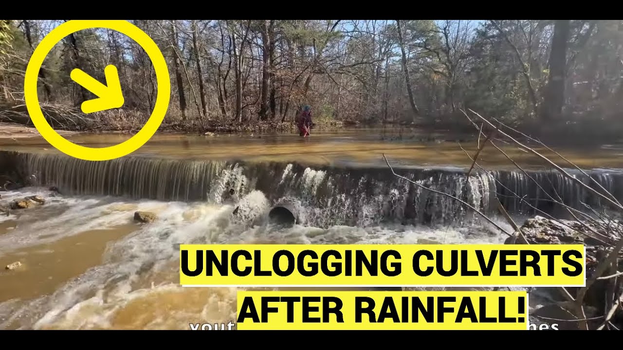 UNCLOGGING CULVERTS AFTER RAINSTORM! 12/2024