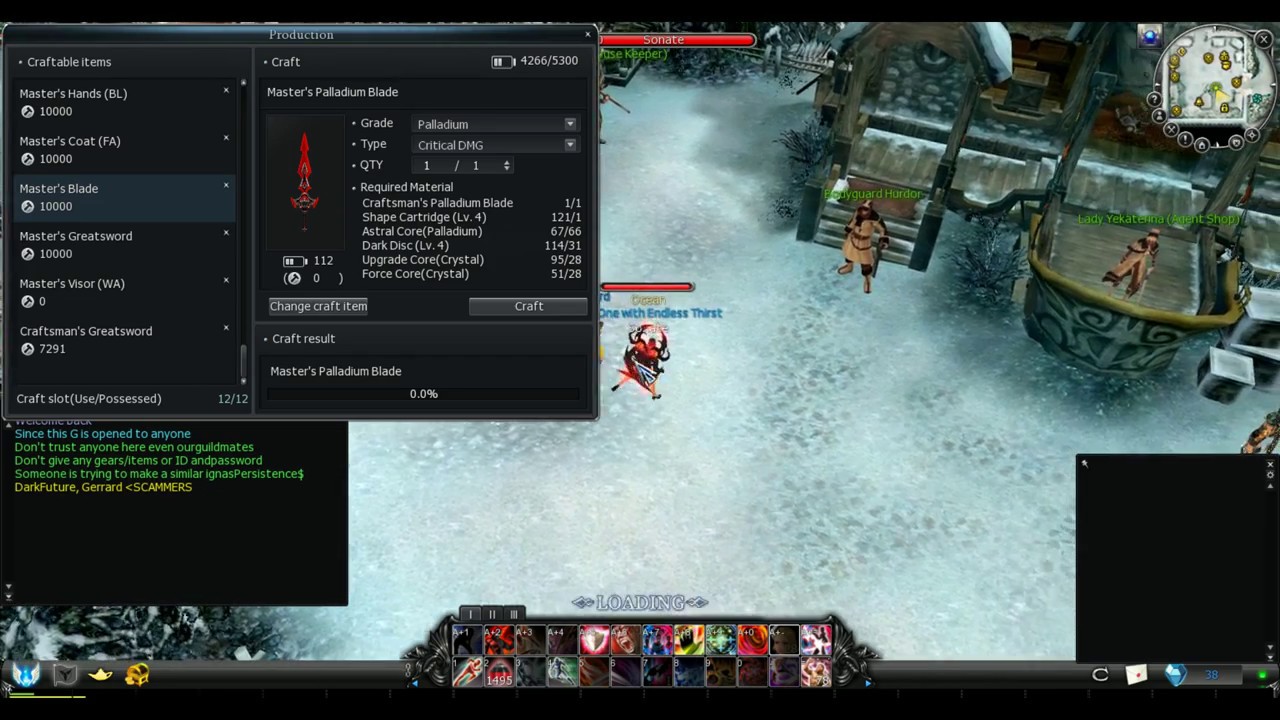 How to craft Master Palladium Blade ?