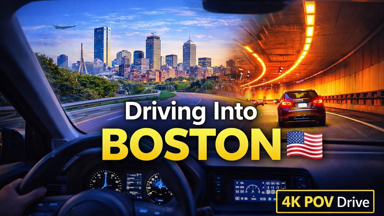 Driving Into Boston 🇺🇸 | Melrose to Downtown Boston | 4K POV Drive