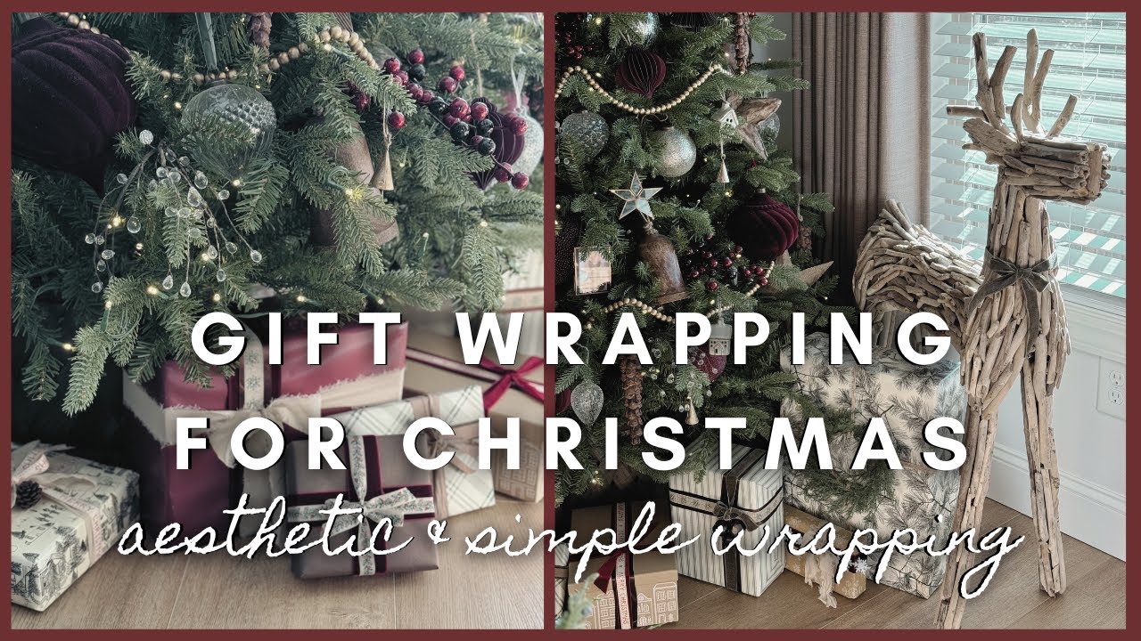 Gift Wrapping for Christmas | aesthetic & simple wrapping