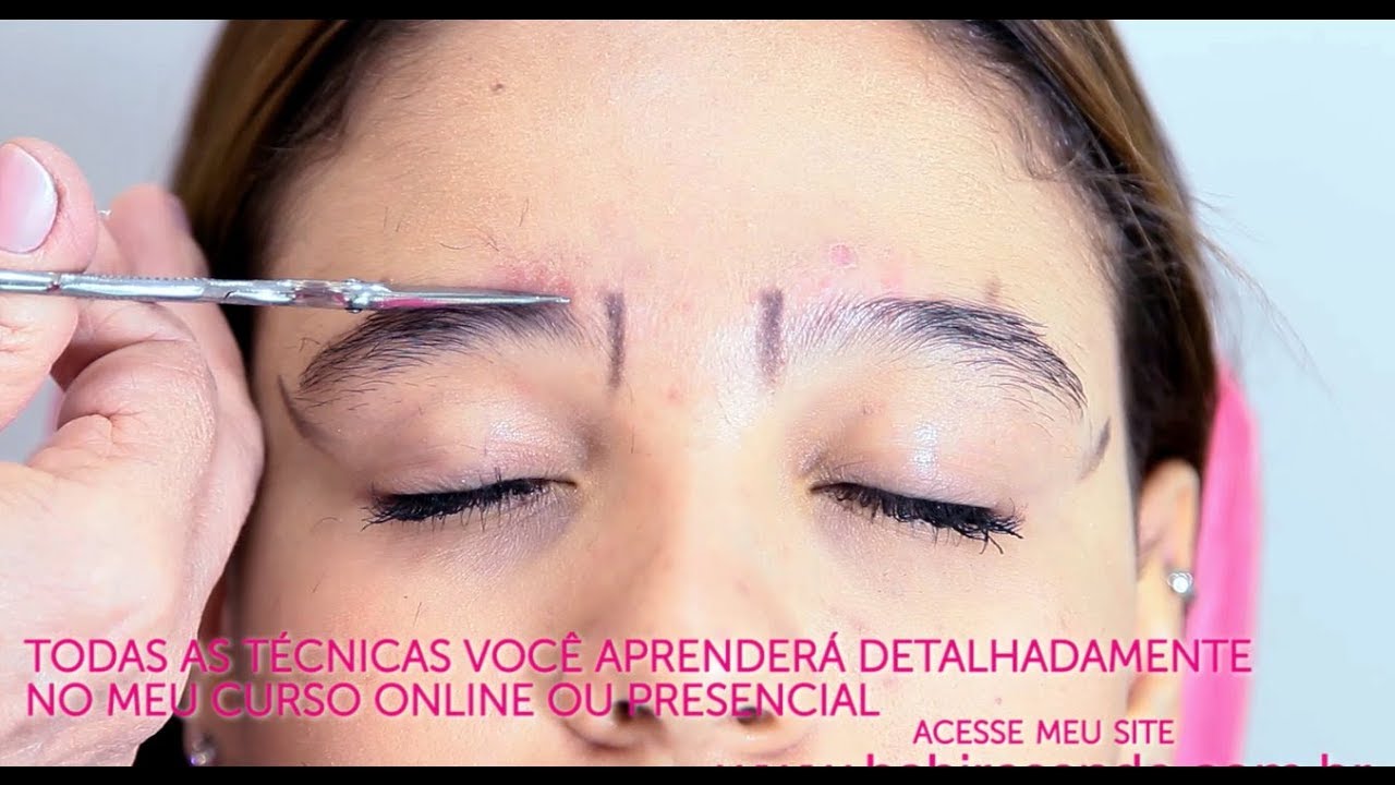 Curso design de sobrancelha #47 Como igualar sobrancelhas diferentes (Leiam a descrição abaixo)