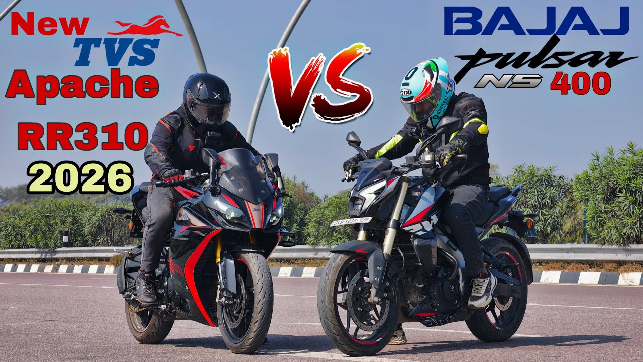2026 New Apache RR 310 VS pulsar NS400Z Drag Race 🏁