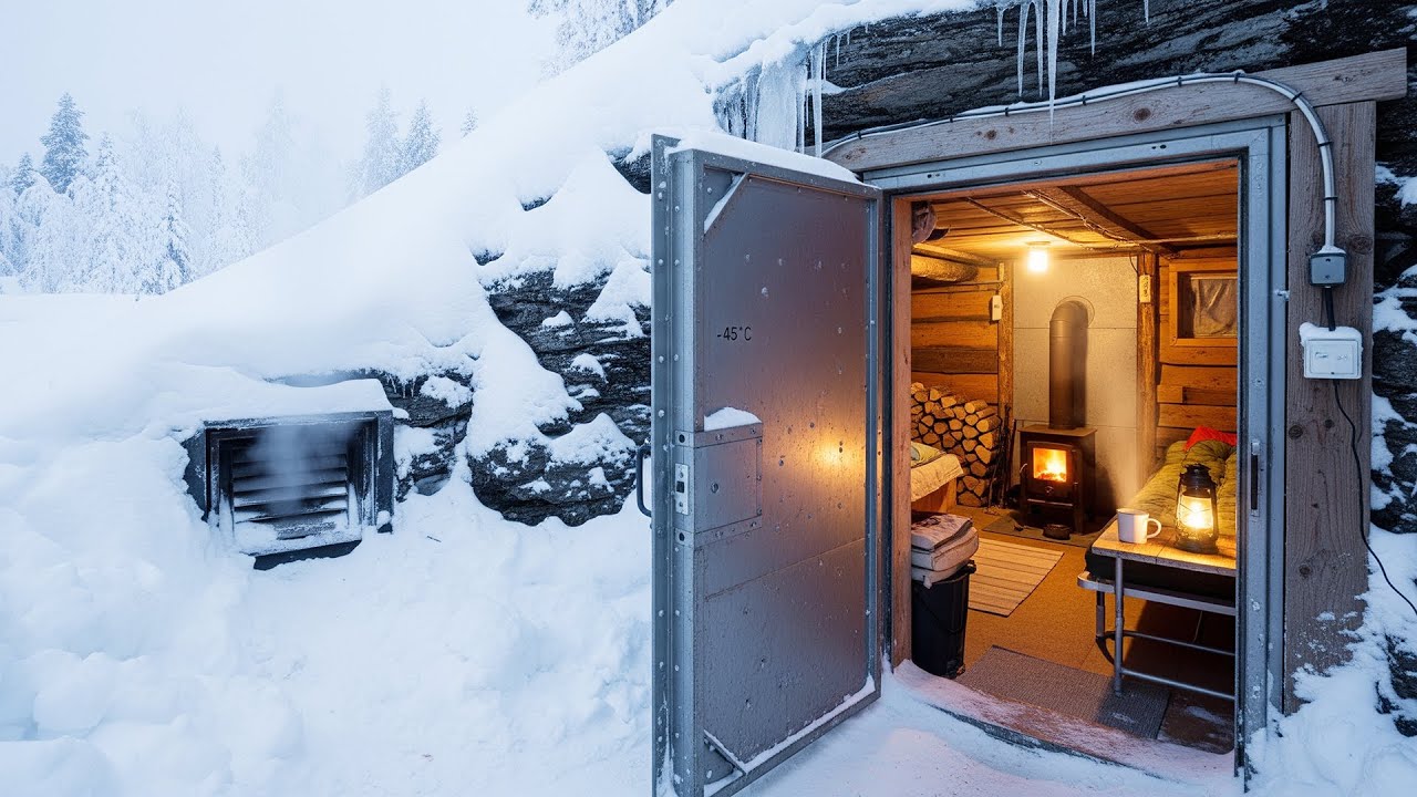 Surviving Winter at  -45°C in a Hidden Underground Shelter