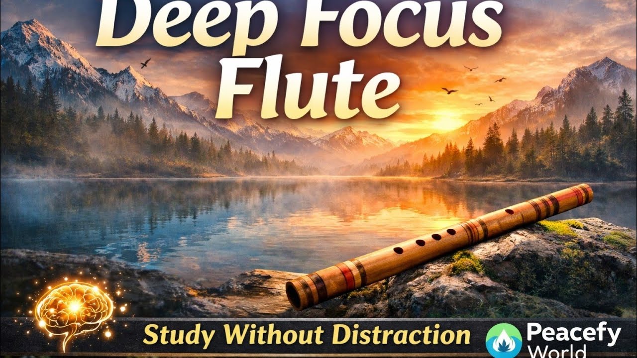 Deep Focus Flute Music | Study Without Distraction | Deep Focus & concentration, Calmness reactivate