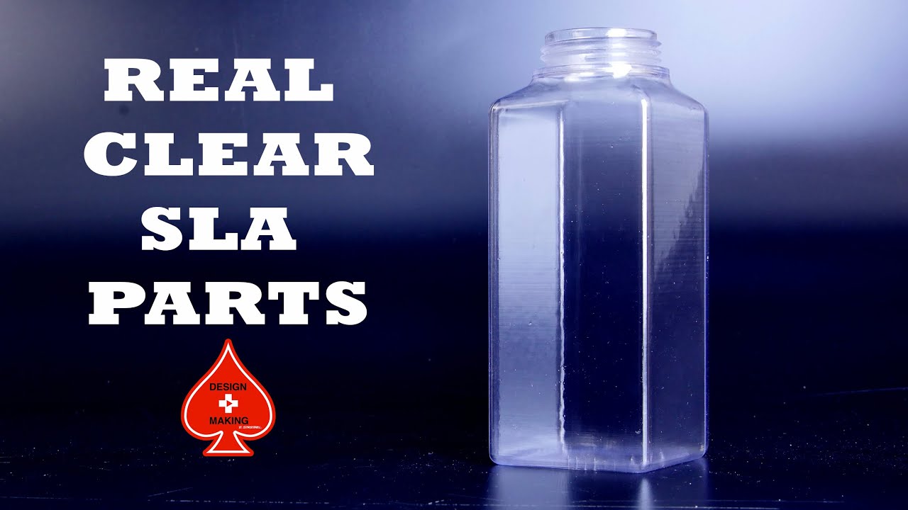 REAL CLEAR SLA parts: Clearcoating prototype 3D printed bottles