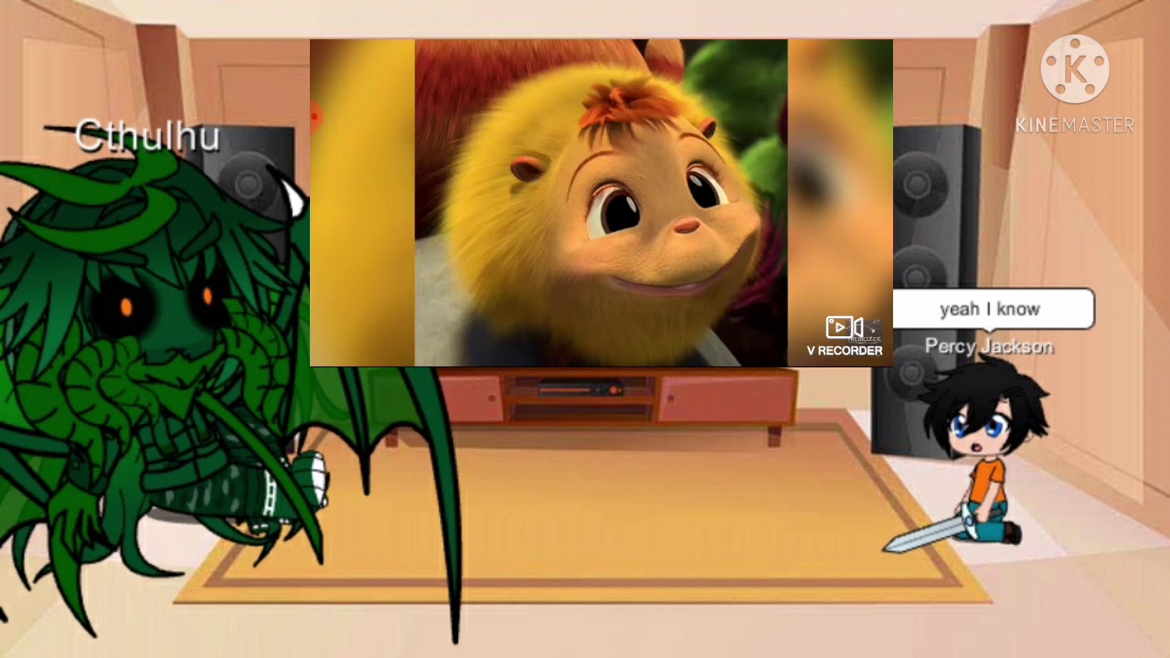 Cthulhu and percy Jackson react to The Theorizer Exposing Katie(Gacha club)
