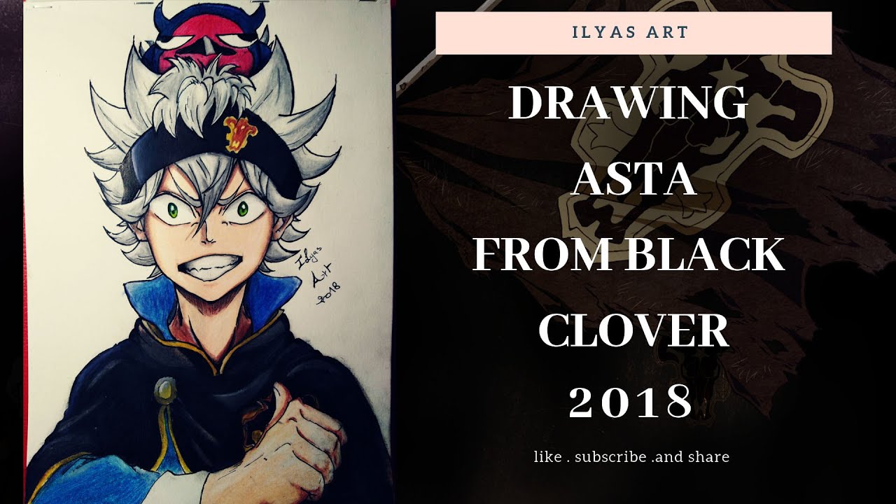 speed drawing/tutorial to draw Asta Black Clover