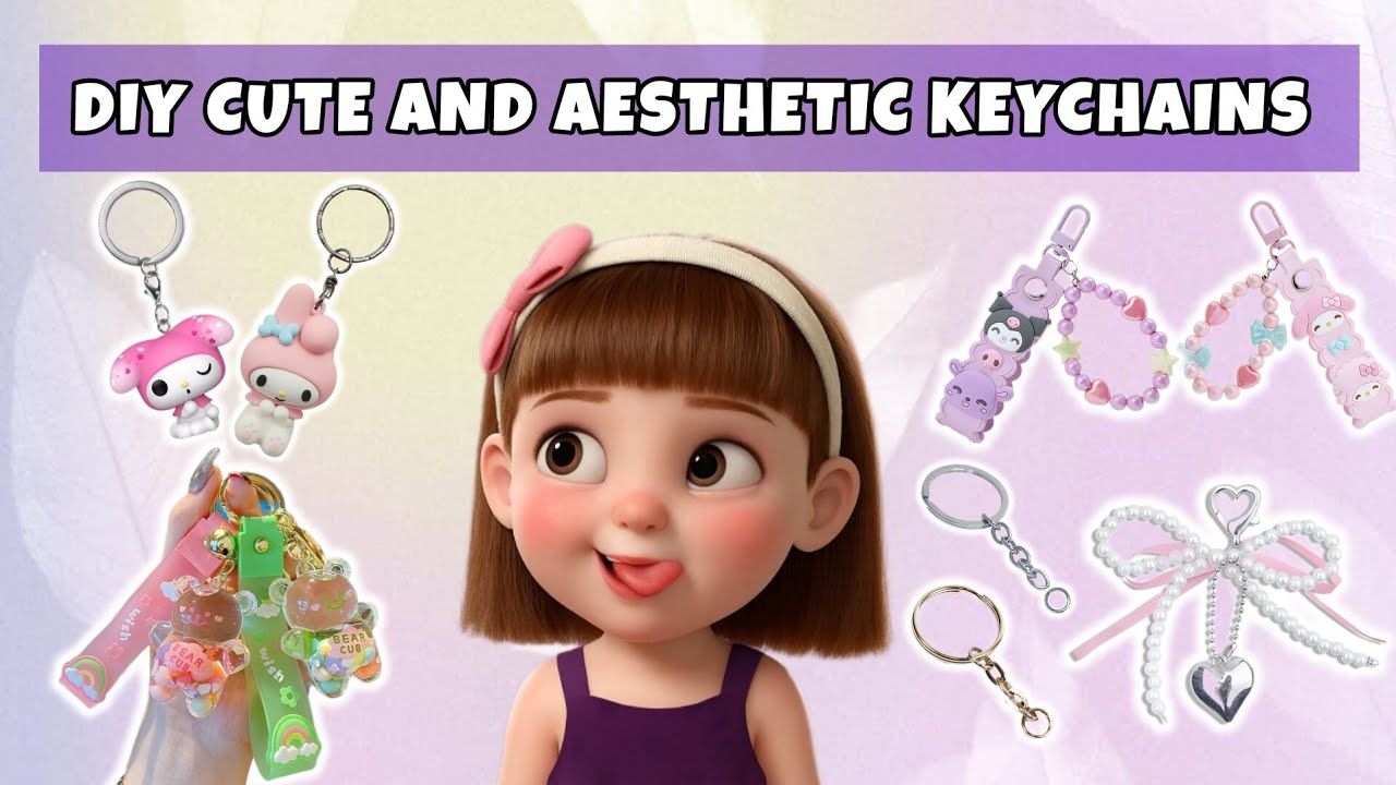 DIY cute and aesthetic keychains ideas ✨/ Rameen Art Diary 🎀/