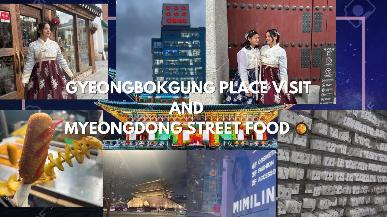 We visit gyeongbokgung palaces when it was closed 😢 and trying myeongdong street food 🍲 