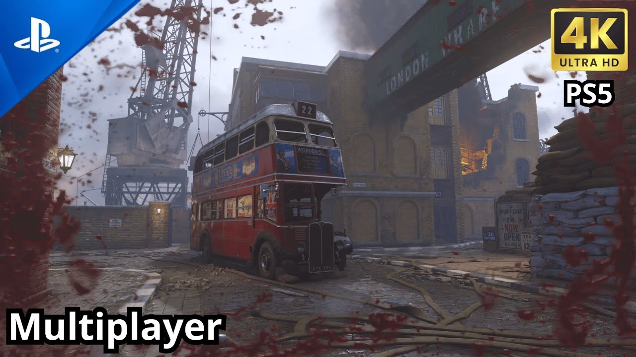(30/10) Call of Duty WWII Multiplayer: London Docks | Gameplay PS5 4K (No Commentary)