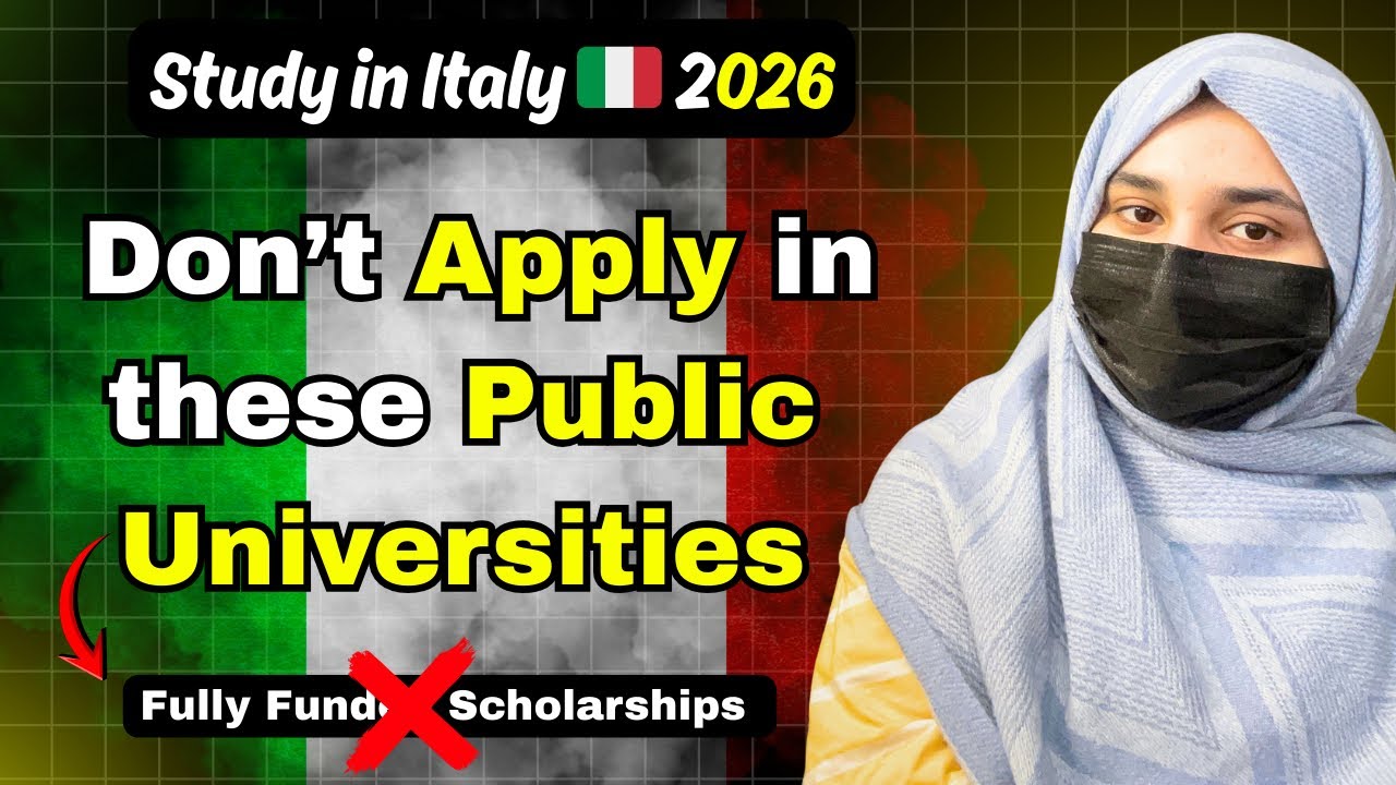 Study in Italy 🇮🇹 2026 | Study in Italy for Pakistani Students | Fully Funded Scholarships 