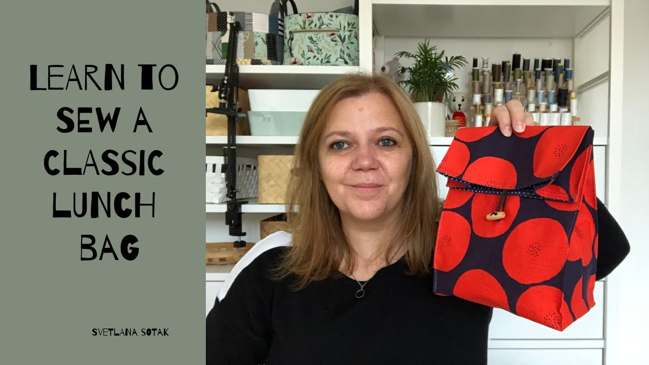 Learn how to sew a classic reusable lunch bag.