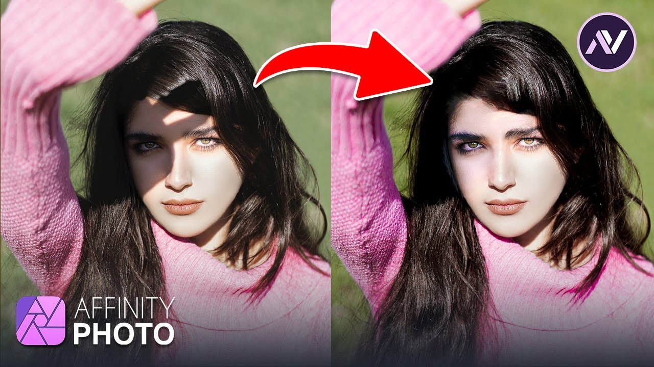 Удалить и улучшить нежелательную тень от лица в Affinity Photo | Удалить тень от руки в Affinity ...