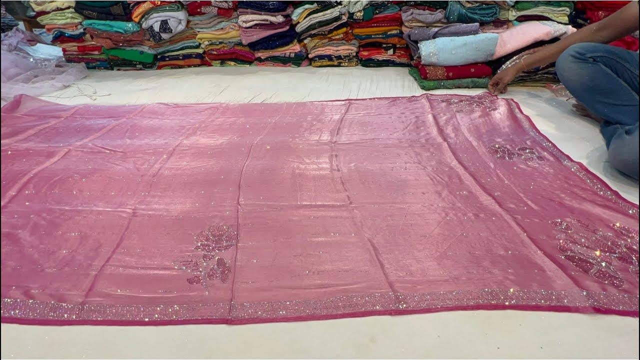 chickpet Bangalore wholesale fancy designer sarees||Single saree courier available
