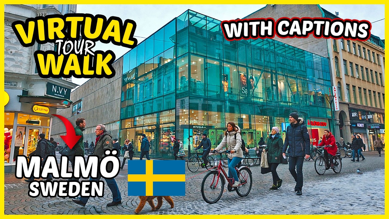 Malmö Walking Tour 🇸🇪 | Winter City Walk from Davidshall to Central Station