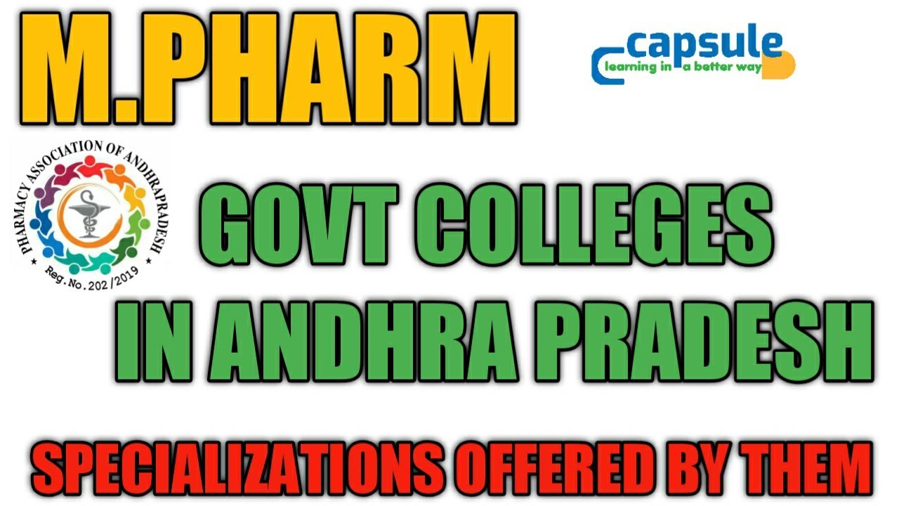 List of Government M.Pharm Colleges in Andhrapradesh#Capsuleconceptsinsights #MpharmgovtcollegesAP