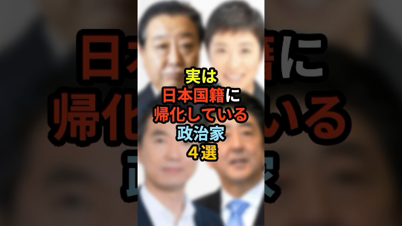 🔥30万再生突破！！実は日本国籍に帰化している政治家４選