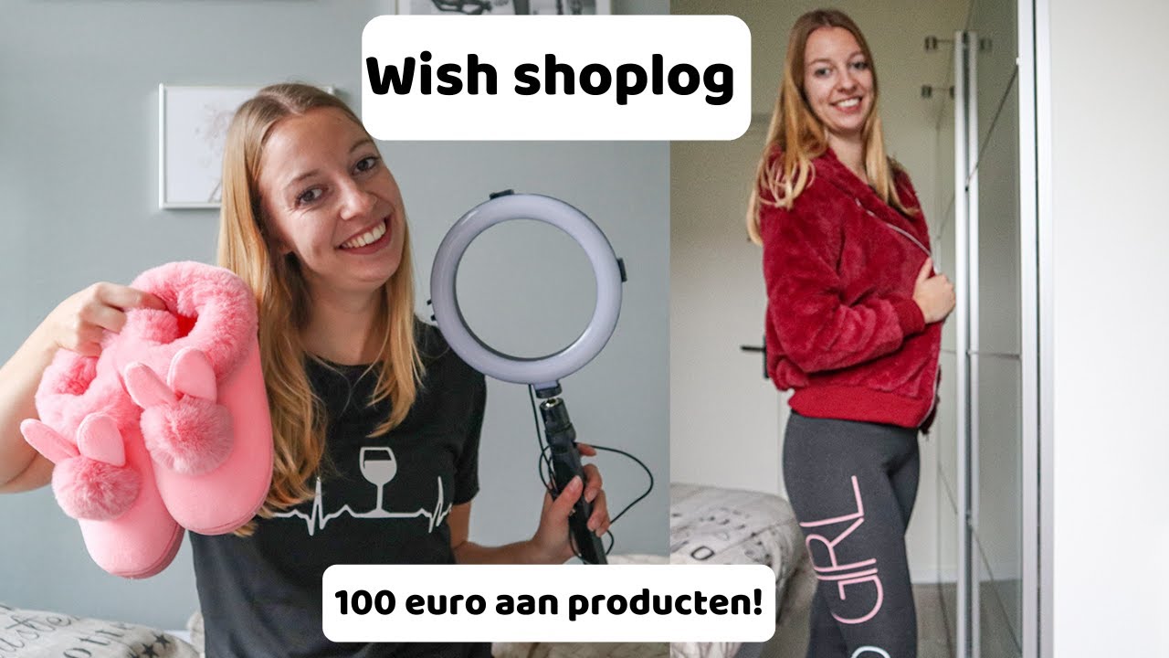 Wish shoplog- voor 100 euro besteld- kleding, ringlamp en meer!