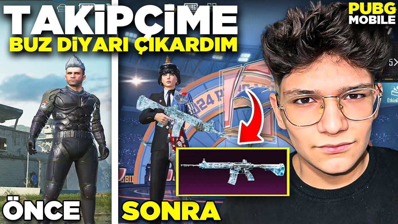 YILLARDIR BUZ DİYARI ÇIKARAMAYAN TAKİPÇİME BUZ DİYARI ÇIKARDIM! - PUBG MOBİLE