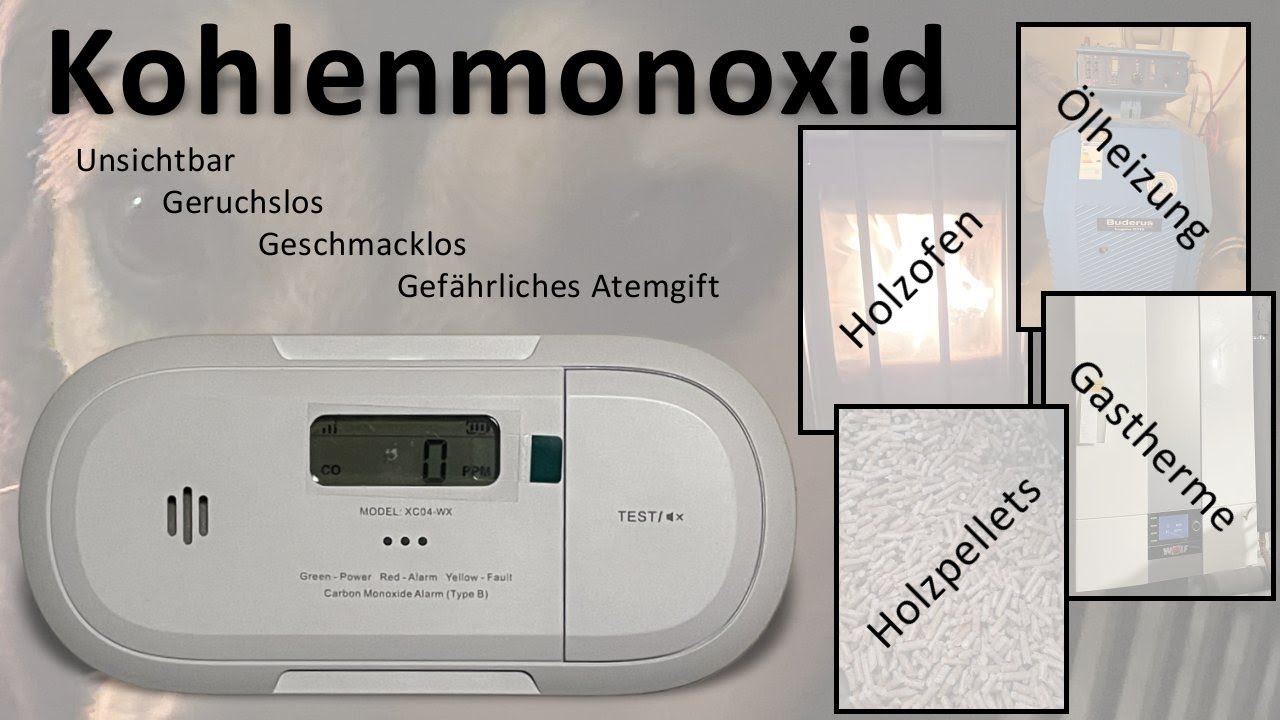 Kohlenmonoxid ein starkes Atemgift, CO-Melder, Gesundheit und Leben retten - Erklärung und Versuch