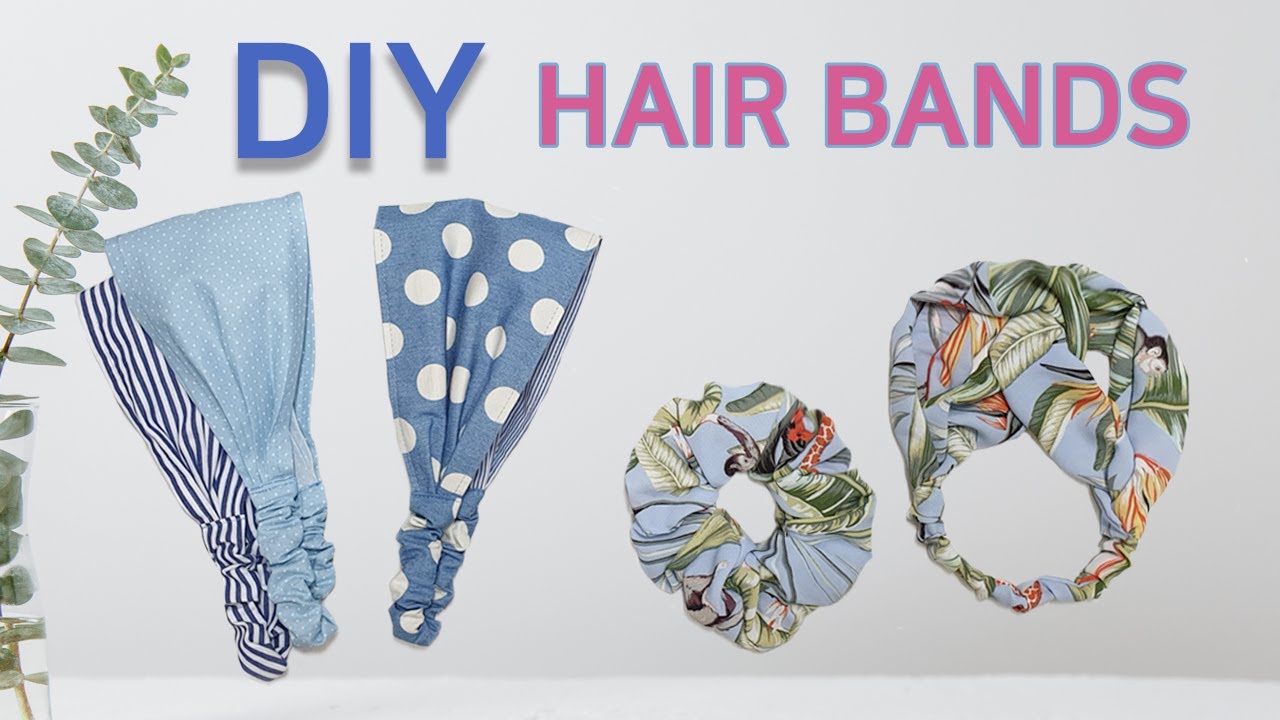 DIY hair bands/Headband making tutorial/머리띠만들기/반다나만들기/패브릭 머리고무줄