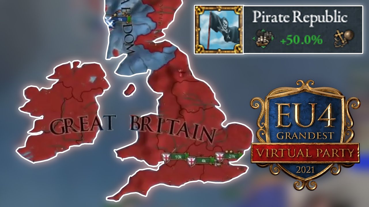 PIRATE REPUBLIC of Great Britain on EU4 Grandest Lan MP Game