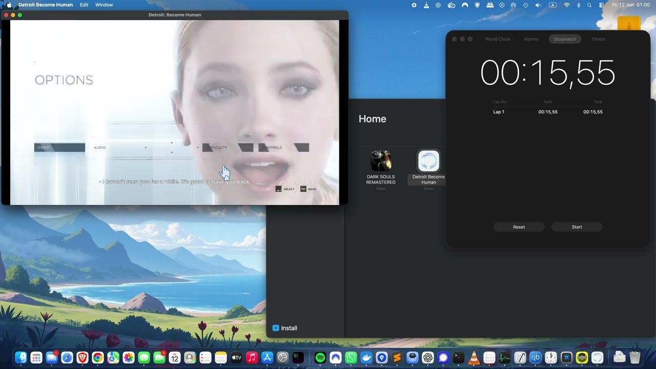 Detroit: Become Human on macOS CrossOver Preview - 15s Launch with Patched MoltenVK