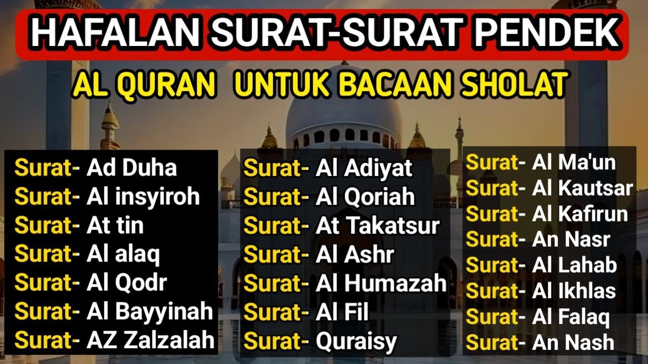 Ngaji Merdu Hafalan Surat Surat Pendek Al-Qur’an Untuk Bacaan Shalat