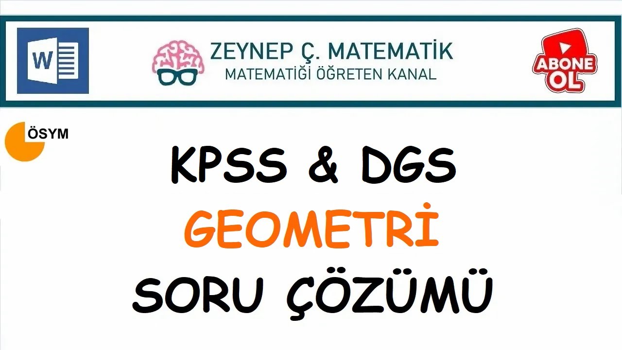 DGS - KPSS GEOMETRİ KARMA SORU ÇÖZÜMÜ