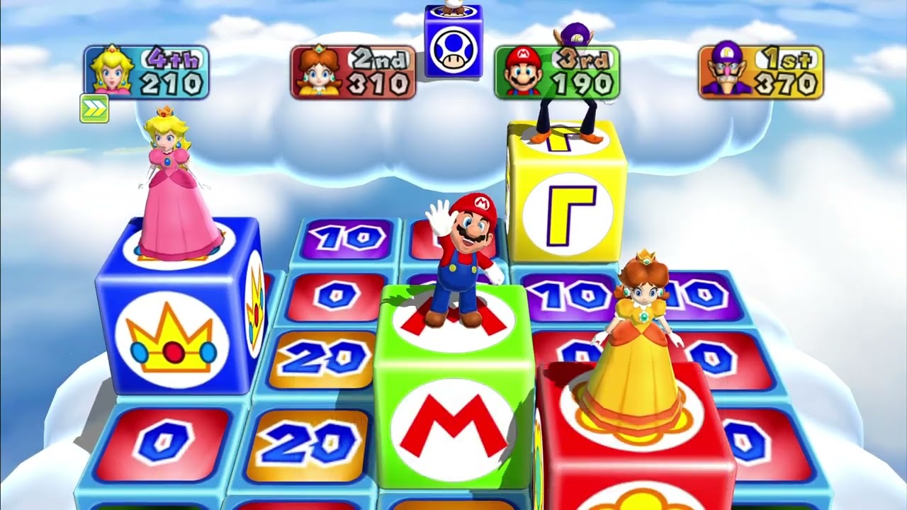 Join The Ultimate High Rollers In Mario Party 9: Peach, Daisy, Mario and Waluigi