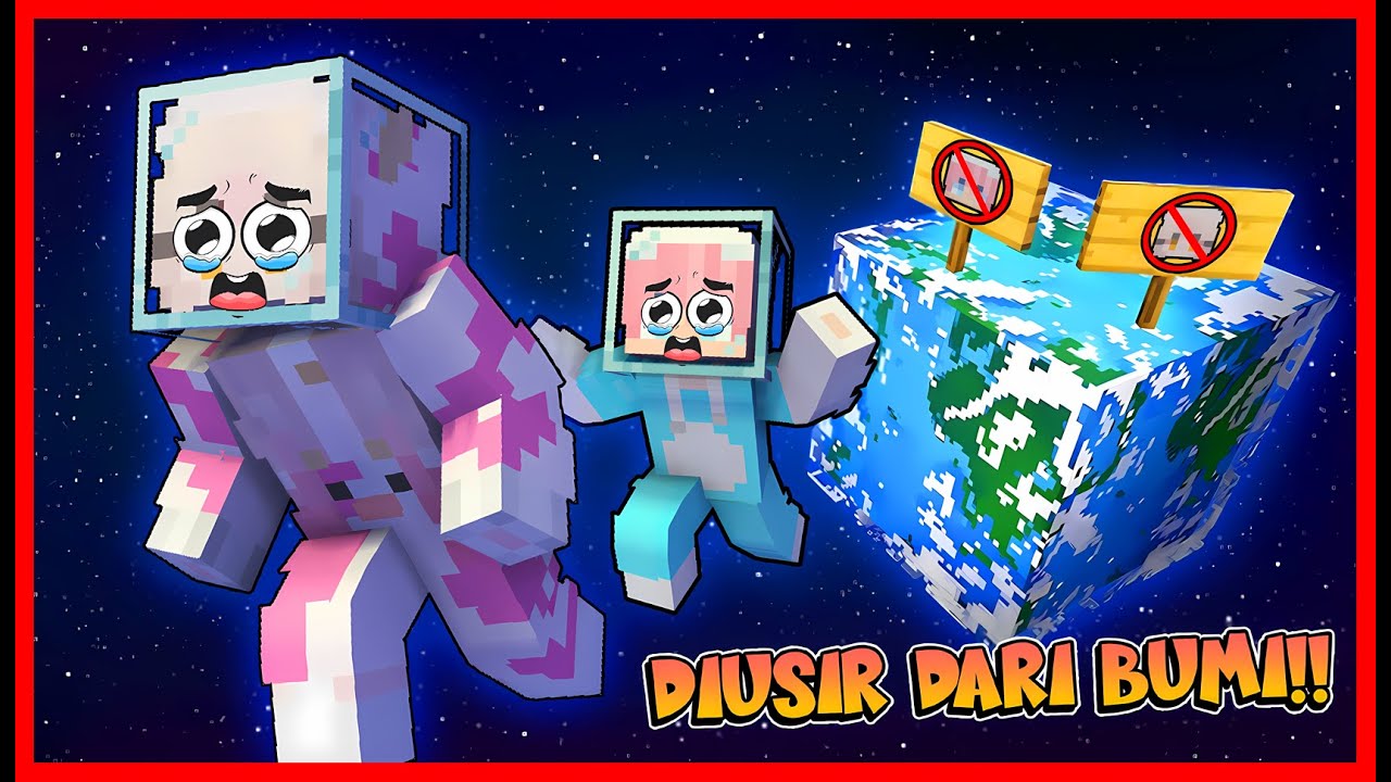 ATUN & MOMON DIUSIR OLEH MANUSIA BUMI DAN BERPINDAH KE BULAN !! Feat @MOMON Minecraft