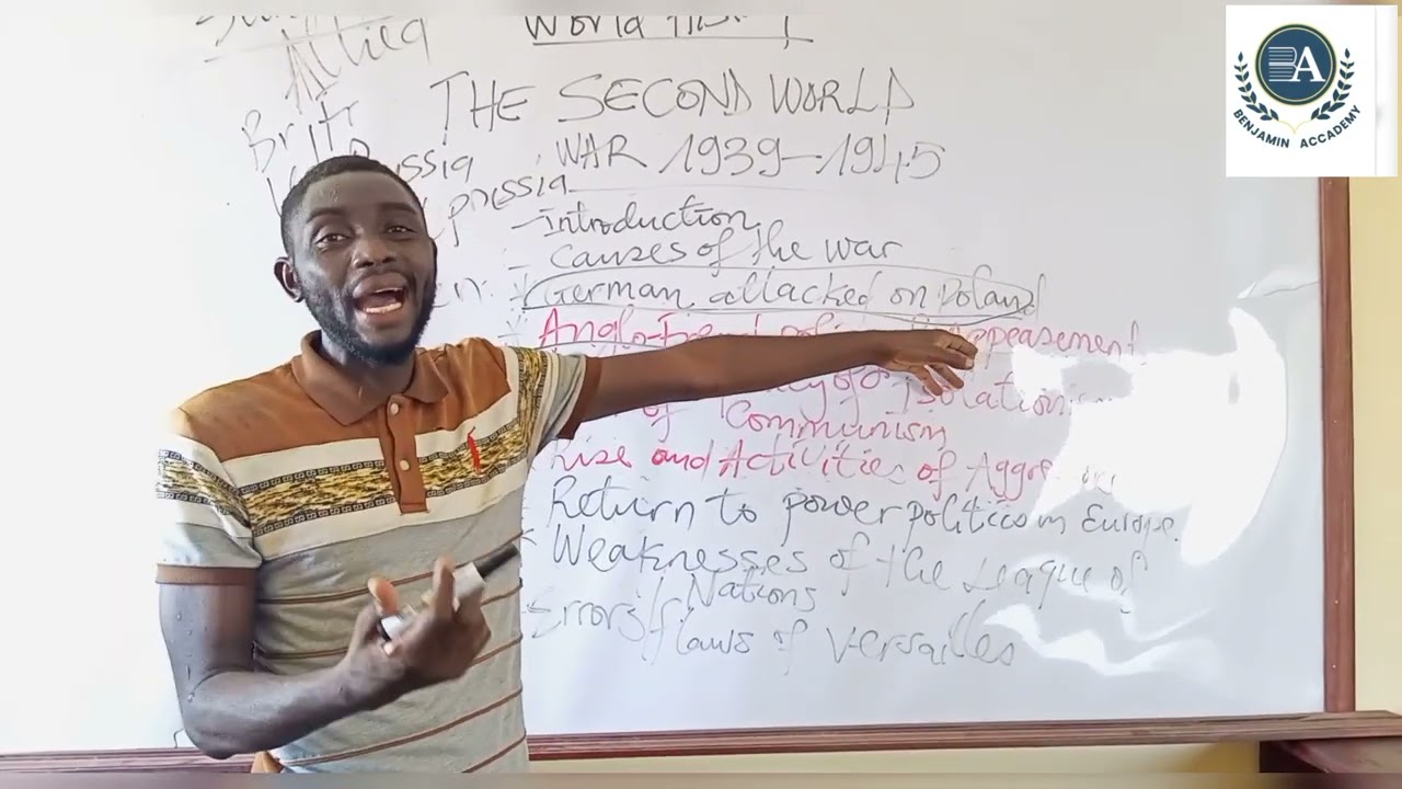 The second world war (1939-1945) immediate course and causes of the war